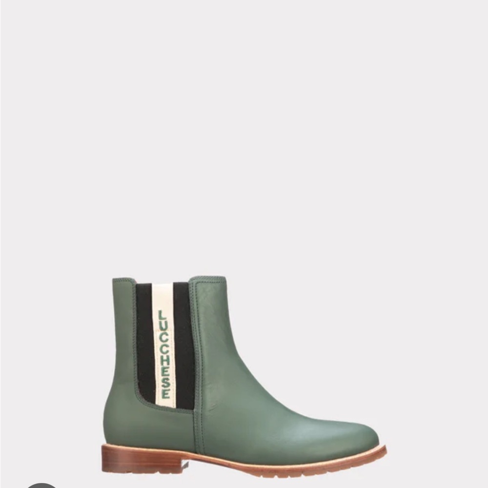 Lucchese All-Weather Military Green Chelsea Boot